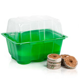 Mini-Gewächshaus inkl. Kokosscheiben in den Maße 16 x 11,5 x 11cm -Made in Germany- - HappySeed