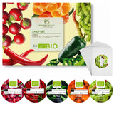 BIO Chilisamen Set (5 Sorten) - Chili Saatgut aus biologischem Anbau - HappySeed