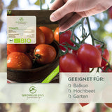 BIO Tomatensamen (Roma) - Tomaten Saatgut aus biologischem Anbau (10 Korn) - HappySeed
