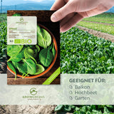 BIO Spinat Samen (Matador) - Spinat Saatgut aus biologischem Anbau (150 Korn) - HappySeed