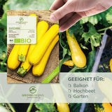 BIO Zucchini Samen Gelb (Gold Rush) - Zucchini Saatgut aus biologischem Anbau (5 Korn) - HappySeed