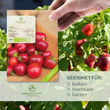 BIO Chili Samen (Ciliegia Piccante, 15.000 Scoville) - Chili Saatgut aus biologischem Anbau (10 Korn) - HappySeed