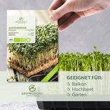 BIO Kressesamen - Küchenkräuter Saatgut aus biologischem Anbau ideal (2000 Korn) - HappySeed
