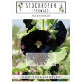 Stockrosen Samen - Alcea Rosea (Schwarz) - HappySeed
