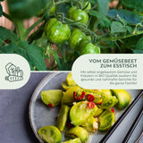 BIO Tomatensamen (Green Zebra) - Tomaten Saatgut aus biologischem Anbau (10 Korn) - HappySeed
