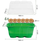 Mini-Gewächshaus inkl. Kokosscheiben in den Maße 16 x 11,5 x 11cm -Made in Germany- - HappySeed