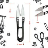 4x Fadenschere scharf aus Edelstahl - perfekt fĂĽr den Blattschnitt - HappySeed