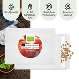 BIO Tomatensamen (Berner Rose) - Tomaten Saatgut aus biologischem Anbau (10 Korn) - HappySeed