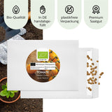 BIO Tomatensamen (Golden Queen) - Tomaten Saatgut aus biologischem Anbau (10 Korn) - HappySeed