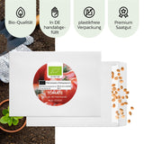 BIO Tomatensamen (Rouge de Marmande) - Tomaten Saatgut aus biologischem Anbau (10 Korn) - HappySeed