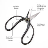 Scharfe Bonsai Schere aus Stahl - Traditionelles Bonsai Werkzeug für eine professionelle Bonsai-Zucht - ideal für Knospen, Blätter & Äste - HappySeed