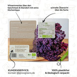 BIO Grünkohl Samen (Redbor) - Grünkohl Saatgut aus biologischem Anbau (25 Korn) - HappySeed