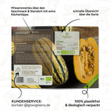 BIO Kürbis Samen (Delicata) - Kürbis Saatgut aus biologischem Anbau (6 Korn) - HappySeed