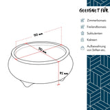 Bonsai Schale aus Keramik in Marineblau - 9,5 x 4,5 x 9,5 cm - HappySeed