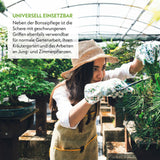 Scharfe Bonsai Schere aus Stahl - Traditionelles Bonsai Werkzeug für eine professionelle Bonsai-Zucht - ideal für Knospen, Blätter & Äste - HappySeed