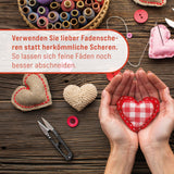 4x Fadenschere scharf aus Edelstahl - perfekt fĂĽr den Blattschnitt - HappySeed