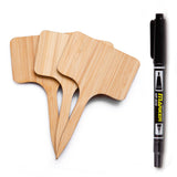 30x Pflanzenstecker zum Beschriften inklusive Marker (Stecker aus robustem Bambus) - HappySeed