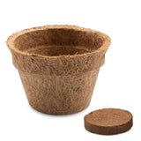 HappySeed 10x Kokos Anzuchttöpfe mit Quelltabletten, torffrei, 0,15 L und Ø 8 cm
