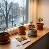 Junge Sämlinge des Amerikanischen Amberbaums aus dem Bonsai Samen Set