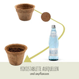 Kokos Anzuchttöpfe & Quelltabletten für eine erfolgreiche Anzucht - torffrei - Größe: 0,15 L - Ø 8 cm - HappySeed