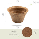 Kokos Anzuchttöpfe & Quelltabletten für eine erfolgreiche Anzucht -torffrei- Größe 0,05 L - Ø 6 cm - HappySeed