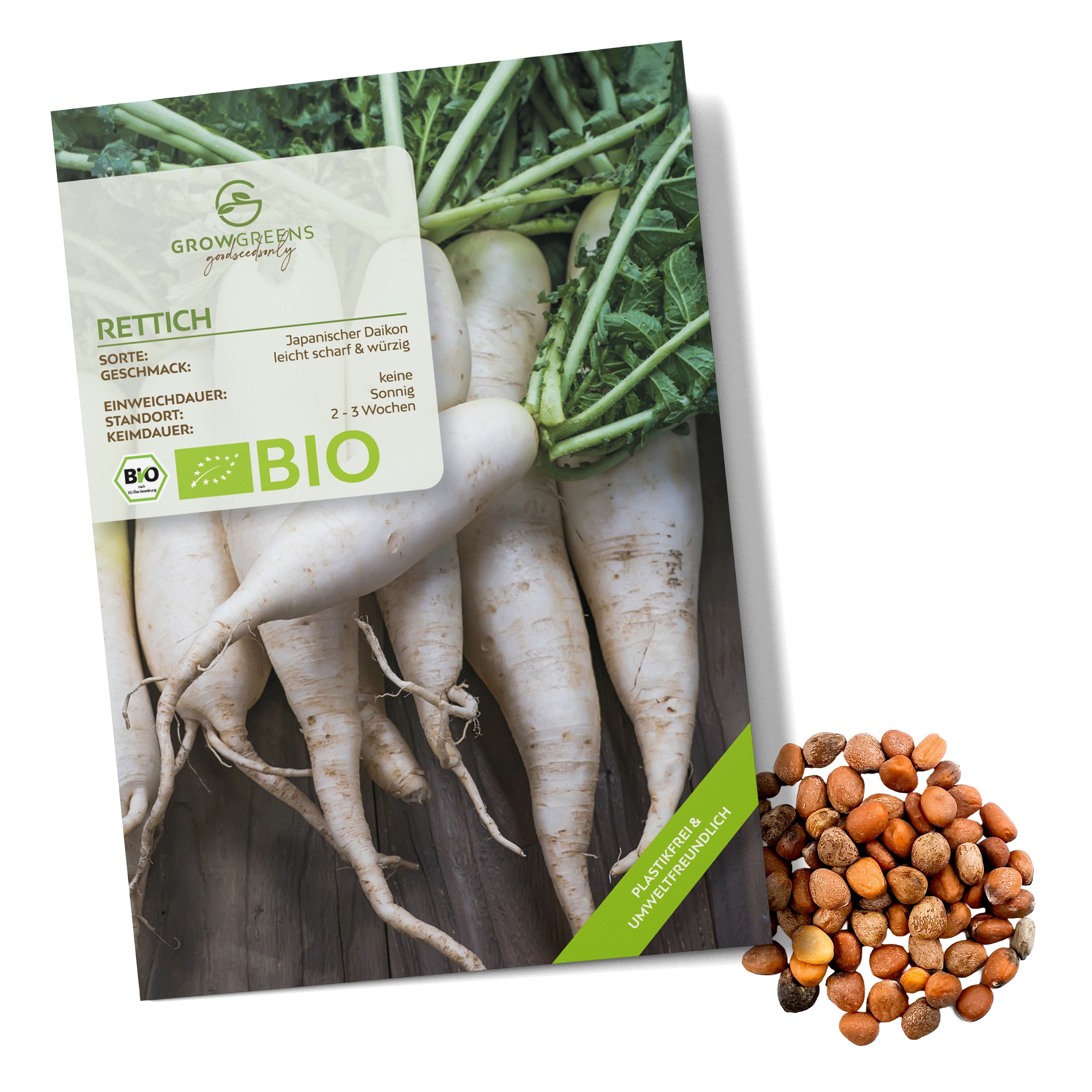 BIO Rettich Samen (Japanischer Daikon)