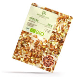 BIO Kresse Sprossen Samen (50g) - Microgreens Saatgut ideal für die Anzucht von knackigen Keimsprossen - HappySeed