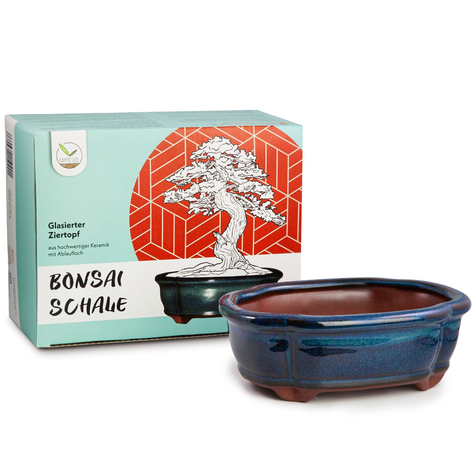 Bonsai Schale aus Keramik in Marineblau