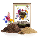 DIY Set für Samenbomben - selber machen für eine bunte Bienenweide für 20-30 Seedbombs - HappySeed