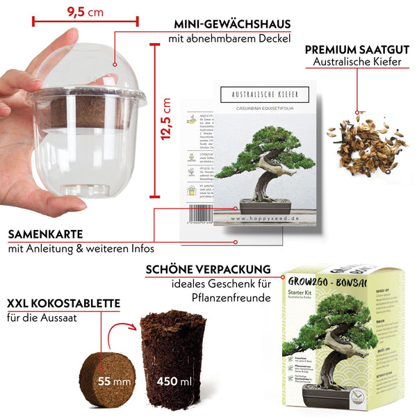 Bonsai Starter Kit Anzuchtset inkl. GRATIS eBook