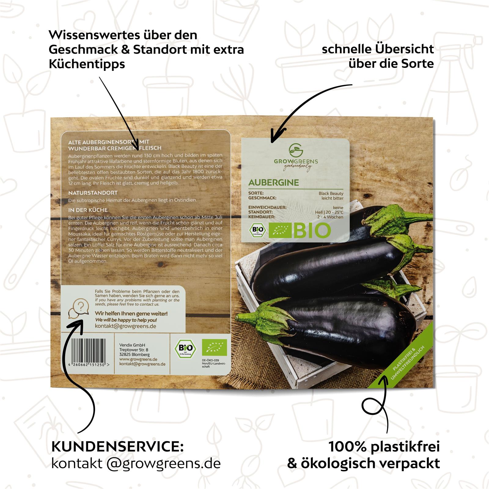 BIO Aubergine Samen (Black Beauty)