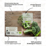BIO Brokkoli Samen (Calabrese) - Brokkoli Saatgut aus biologischem Anbau (50 Korn)