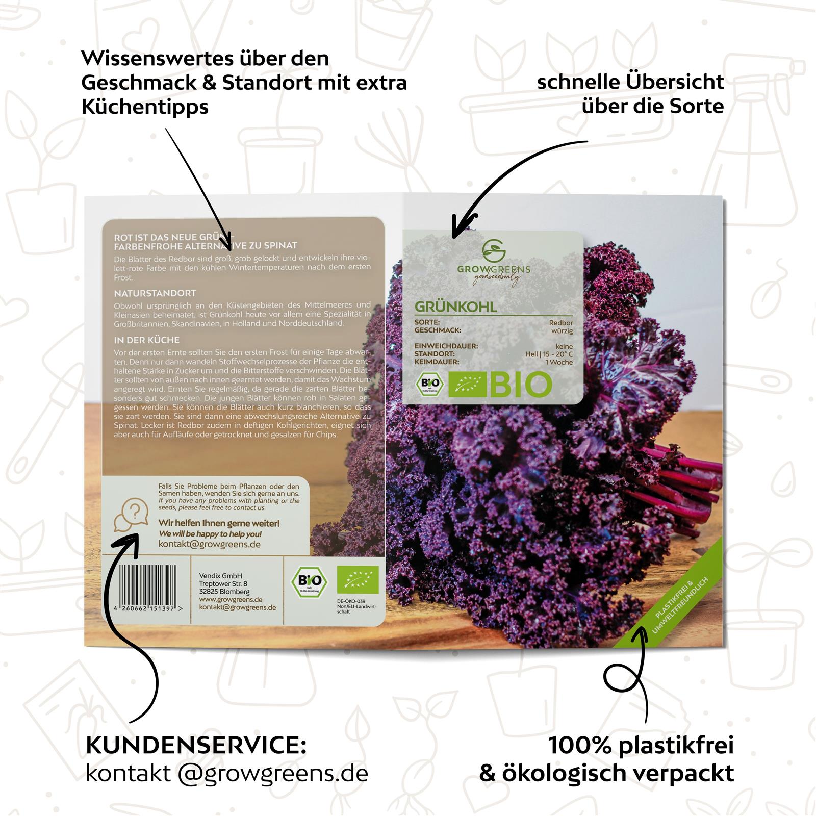 BIO Grünkohl Samen (Redbor)