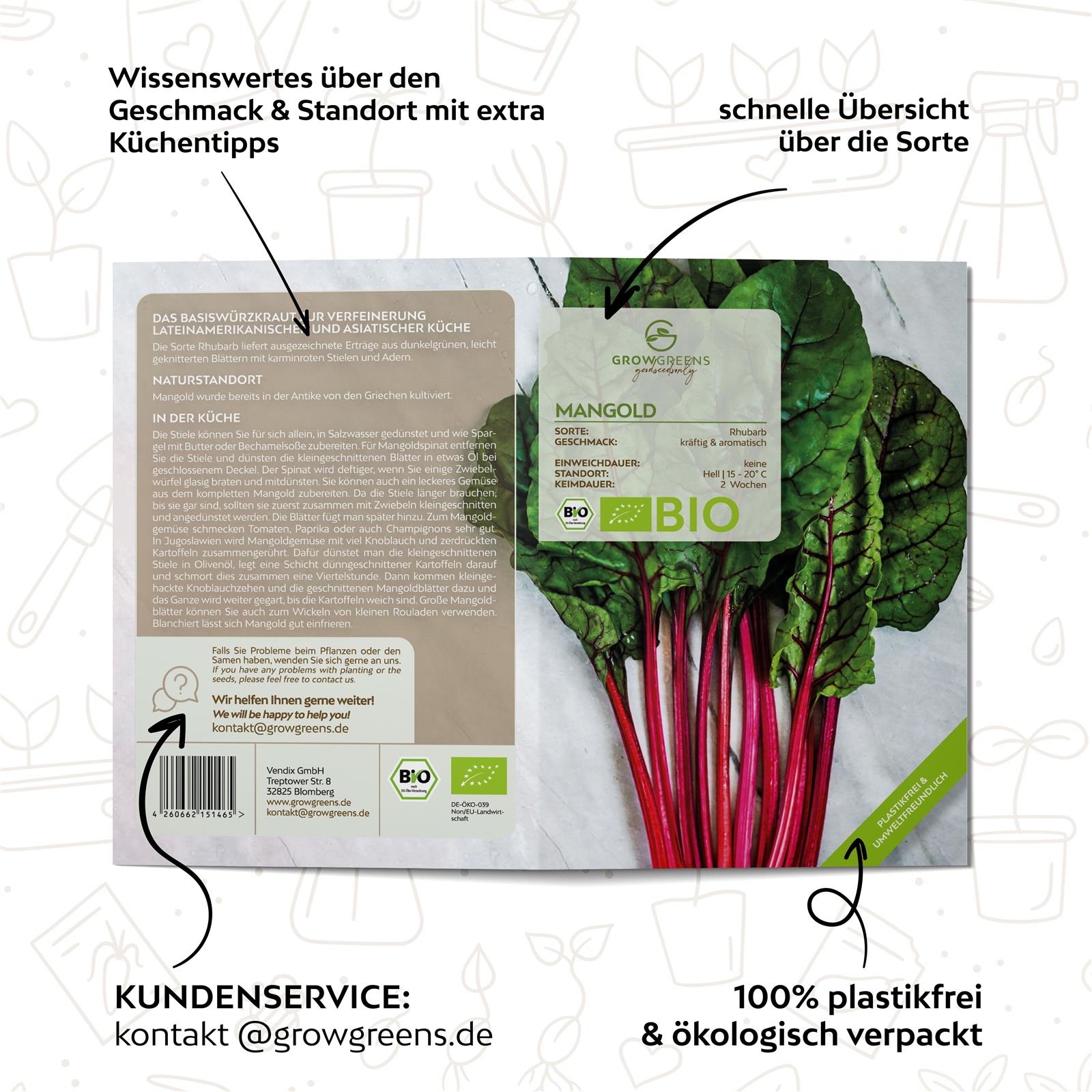 saatgut mangold BIO Mangold Samen (Rhubarb)