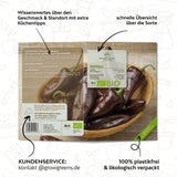 BIO Paprika Samen (Sweet Chocolate) - Paprika Saatgut aus biologischem Anbau (10 Korn) - HappySeed