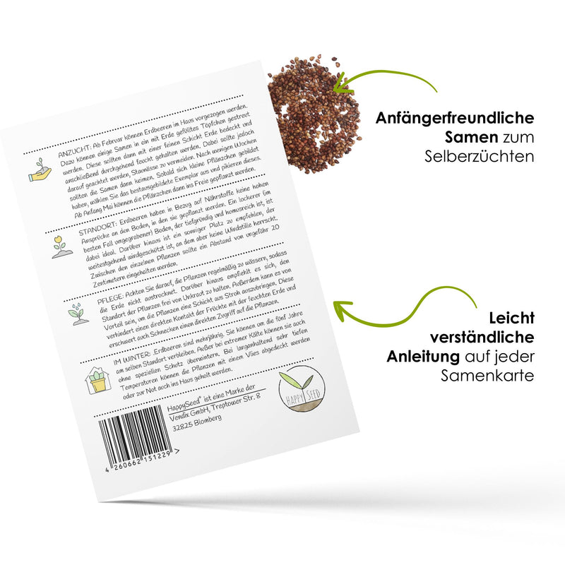 Weiße Erdbeeren Samen - Fragaria (weiß) - HappySeed