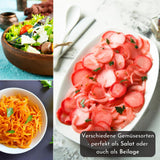 5m Saatband bestehend aus Karotten, Radieschen, Rucola, Feldsalat & Pflücksalat Samen (5er Set) - HappySeed