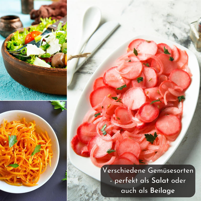 5m Saatband bestehend aus Karotten, Radieschen, Rucola, Feldsalat & Pflücksalat Samen (5er Set) - HappySeed
