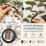 Aufgewickelte Rolle Bonsai Draht mit 10 Metern Länge in Schwarz