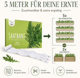 Frischer Rucola aus dem Saatband im Balkonkasten, ideal für Balkon und Terrasse