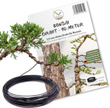 HappySeed Bonsai Draht 10 m aus eloxiertem Aluminium in Schwarz, Stärke 1,5 mm