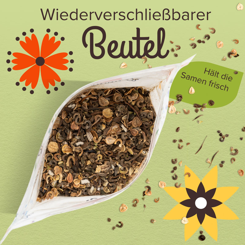 Premium Wildblumensamen für eine bunte Blumenwiese - Farbenfroh & nektarreich Blumensamen