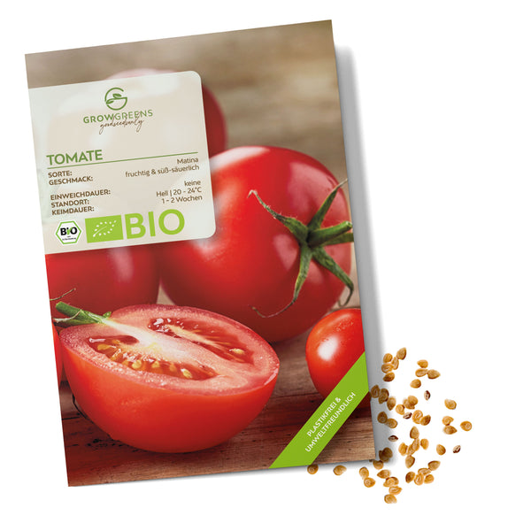 BIO Tomatensamen (Matina) - Tomaten Saatgut aus biologischem Anbau (10 Korn) - HappySeed