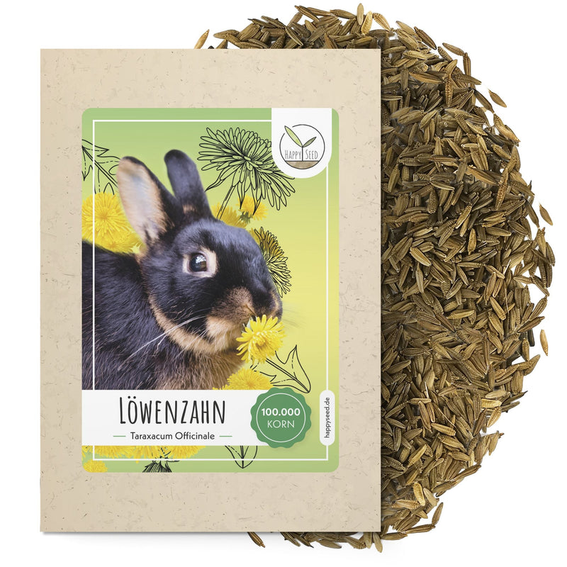 Löwenzahn Samen für Kaninchen - Wildkräuter Saatgut als optimale Futterergänzung - HappySeed