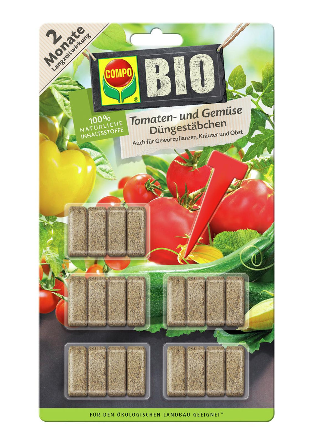 COMPO BIO Tomaten- und Gemüse Düngerstäbchen (20Stk) – HappySeed