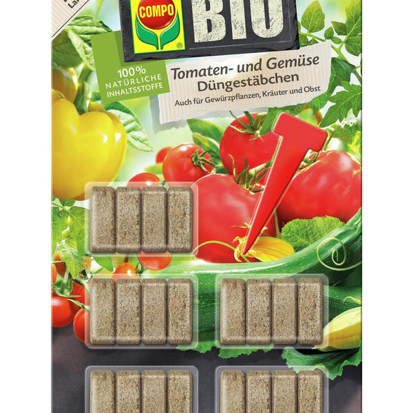 COMPO BIO Tomaten- und Gemüse Düngerstäbchen (20Stk) – HappySeed