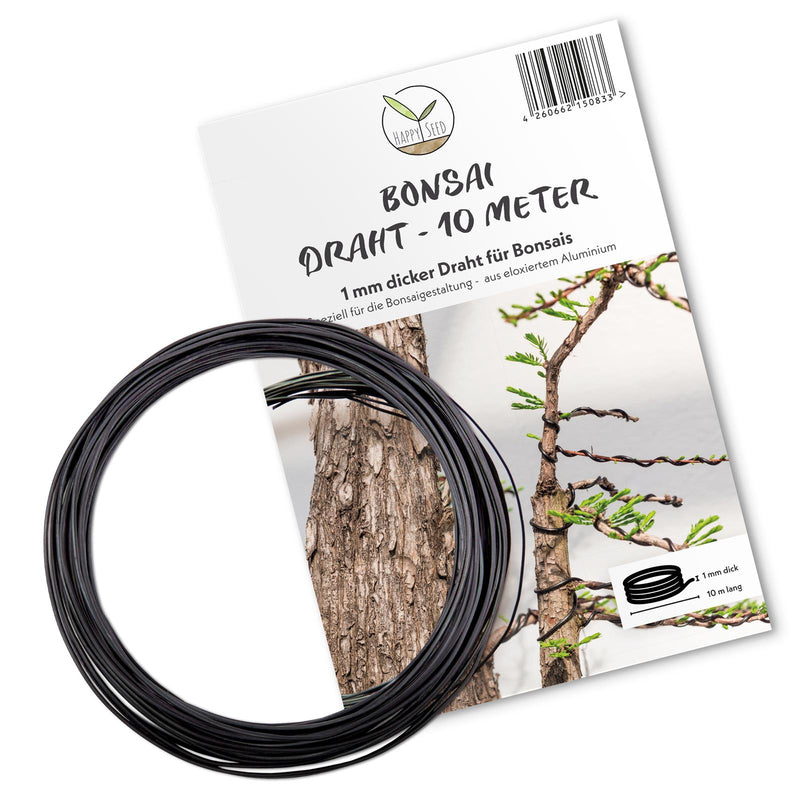 Bonsai Draht aus eloxiertem Aluminium, Schwarz - HappySeed