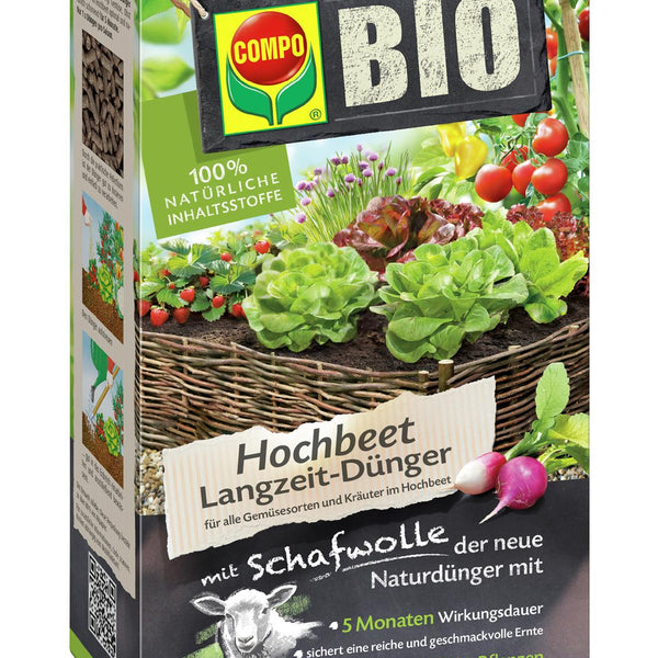 COMPO BIO Hochbeet Langzeit-Dünger mit Schafwolle 750g – HappySeed