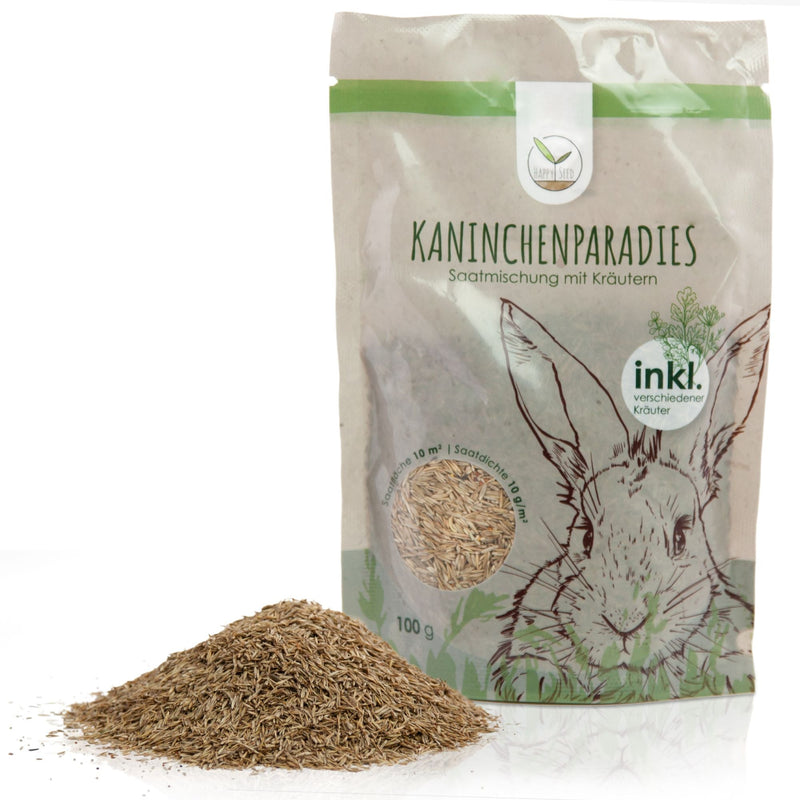 Kaninchenwiese Samen - Saatgut für Zusatzfutter (Kaninchen / Kleintiere) - HappySeed