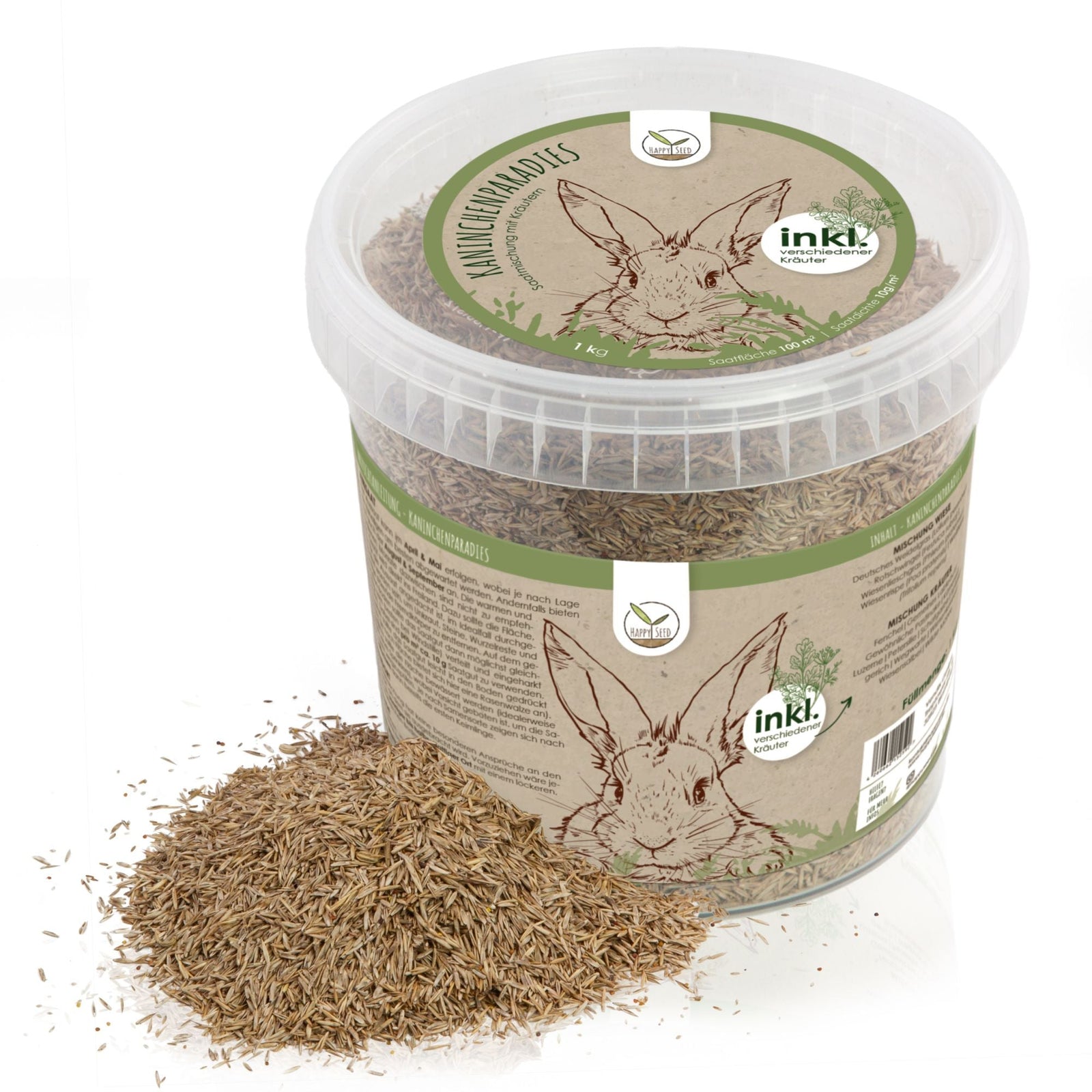 Kaninchenwiese Samen - Saatgut fr Zusatzfutter (Kaninchen / Kleintier   HappySeed